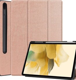 BASEY. BASEY. Samsung Galaxy Tab S7 FE Hoesje Met Uitsparing S Pen - Rose Goud