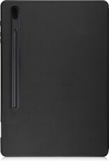 BASEY. Hoesje Geschikt voor Samsung Galaxy Tab S7 FE Hoes Case Tablet Hoesje Tri-fold Met Uitsparing Geschikt voor S Pen - Hoes Geschikt voor Samsung Tab S7 FE Hoesje Hard Cover Bookcase Hoes - Zwart