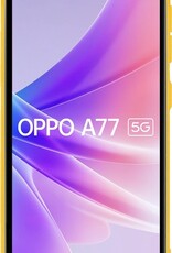 BASEY. Hoes Geschikt voor OPPO A77 Hoesje Siliconen Back Cover Case - Hoesje Geschikt voor OPPO A77 Hoes Cover Hoesje - Geel