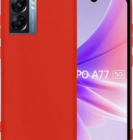 BASEY. OPPO A77 Hoesje Siliconen - Rood