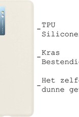 BASEY. Hoes Geschikt voor OPPO A77 Hoesje Siliconen Back Cover Case - Hoesje Geschikt voor OPPO A77 Hoes Cover Hoesje - Wit