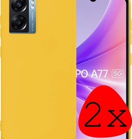 BASEY. BASEY. OPPO A77 Hoesje Siliconen - Geel - 2 PACK