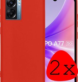 BASEY. BASEY. OPPO A77 Hoesje Siliconen - Transparant - 2 PACK