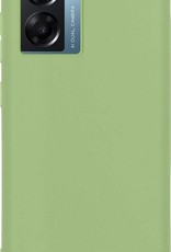 OPPO A77 Hoesje Siliconen Back Cover Case Met Screenprotector - OPPO A77 Hoes Silicone Case Hoesje - Groen