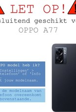 BASEY. Hoes Geschikt voor OPPO A77 Hoesje Siliconen Back Cover Case Met Screenprotector - Hoesje Geschikt voor OPPO A77 Hoes Cover Hoesje - Groen