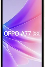 BASEY. Hoes Geschikt voor OPPO A77 Hoesje Siliconen Back Cover Case Met Screenprotector - Hoesje Geschikt voor OPPO A77 Hoes Cover Hoesje - Wit