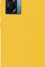 BASEY. Hoes Geschikt voor OPPO A77 Hoesje Siliconen Back Cover Case Met 2x Screenprotector - Hoesje Geschikt voor OPPO A77 Hoes Cover Hoesje - Geel