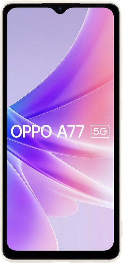 BASEY. Hoes Geschikt voor OPPO A77 Hoesje Siliconen Back Cover Case Met 2x Screenprotector - Hoesje Geschikt voor OPPO A77 Hoes Cover Hoesje - Wit