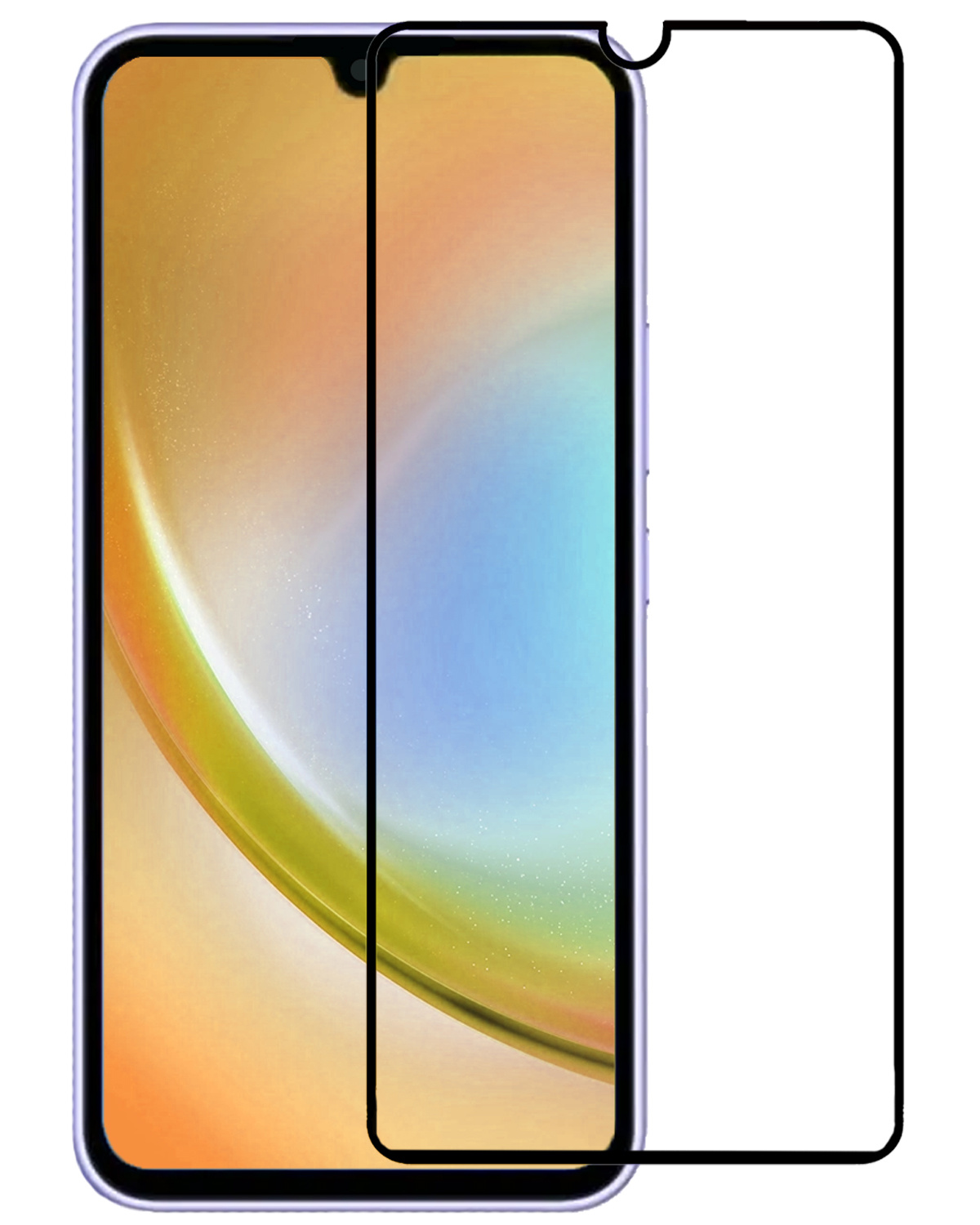 Samsung Galaxy A34 Screenprotector Tempered Glass Full Cover - Samsung A34 Beschermglas Screen Protector Glas