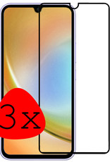 BASEY. Screenprotector Geschikt voor Samsung A34 Screenprotector Beschermglas Full Cover - Screenprotector Geschikt voor Samsung Galaxy A34 Screen Protector Full Cover - 3 Stuks