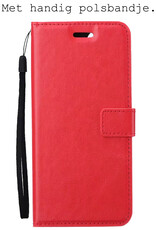 BASEY. Hoes Geschikt voor Samsung A34 Hoesje Bookcase Hoes Flip Case Book Cover - Hoesje Geschikt voor Samsung Galaxy A34 Hoes Book Case Hoesje - Rood