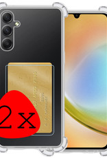 BASEY. Hoes Geschikt voor Samsung A34 Hoesje Shock Proof Case Hoes - Hoesje Geschikt voor Samsung Galaxy A34 Hoes Cover Shockproof - Transparant - 2 Stuks