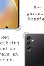 BASEY. Hoes Geschikt voor Samsung A34 Hoesje Shock Proof Case Hoes Siliconen - Hoesje Geschikt voor Samsung Galaxy A34 Hoes Cover Shockproof - Transparant