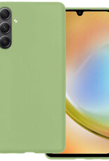 BASEY. Hoes Geschikt voor Samsung A34 Hoesje Siliconen Back Cover Case - Hoesje Geschikt voor Samsung Galaxy A34 Hoes Cover Hoesje - Groen