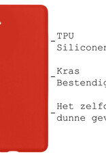 BASEY. Hoes Geschikt voor Samsung A34 Hoesje Siliconen Back Cover Case - Hoesje Geschikt voor Samsung Galaxy A34 Hoes Cover Hoesje - Rood