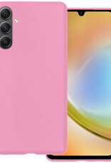 BASEY. Hoes Geschikt voor Samsung A34 Hoesje Siliconen Back Cover Case - Hoesje Geschikt voor Samsung Galaxy A34 Hoes Cover Hoesje - Lichtroze