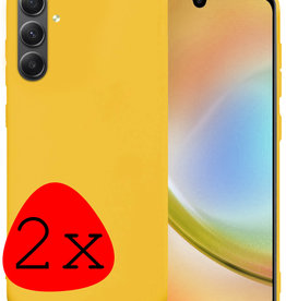 BASEY. BASEY. Samsung Galaxy A34 Hoesje Siliconen - Geel - 2 PACK