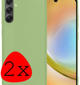 BASEY. BASEY. Samsung Galaxy A34 Hoesje Siliconen - Groen - 2 PACK