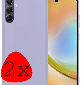 BASEY. BASEY. Samsung Galaxy A34 Hoesje Siliconen - Lichtroze - 2 PACK