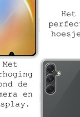 BASEY. Hoes Geschikt voor Samsung A34 Hoesje Siliconen Back Cover Case - Hoesje Geschikt voor Samsung Galaxy A34 Hoes Cover Hoesje - Transparant - 2 Stuks