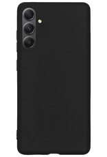 BASEY. Hoes Geschikt voor Samsung A34 Hoesje Siliconen Back Cover Case - Hoesje Geschikt voor Samsung Galaxy A34 Hoes Cover Hoesje - Zwart - 2 Stuks