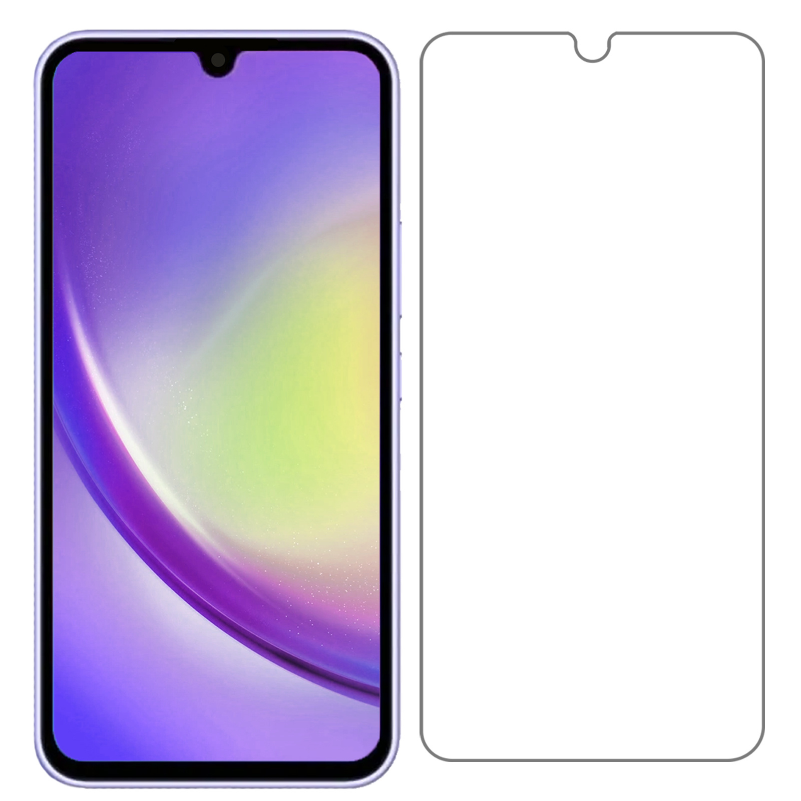 NoXx Screenprotector Geschikt voor Samsung A34 Screenprotector Tempered Glass Gehard Glas Beschermglas - 3x