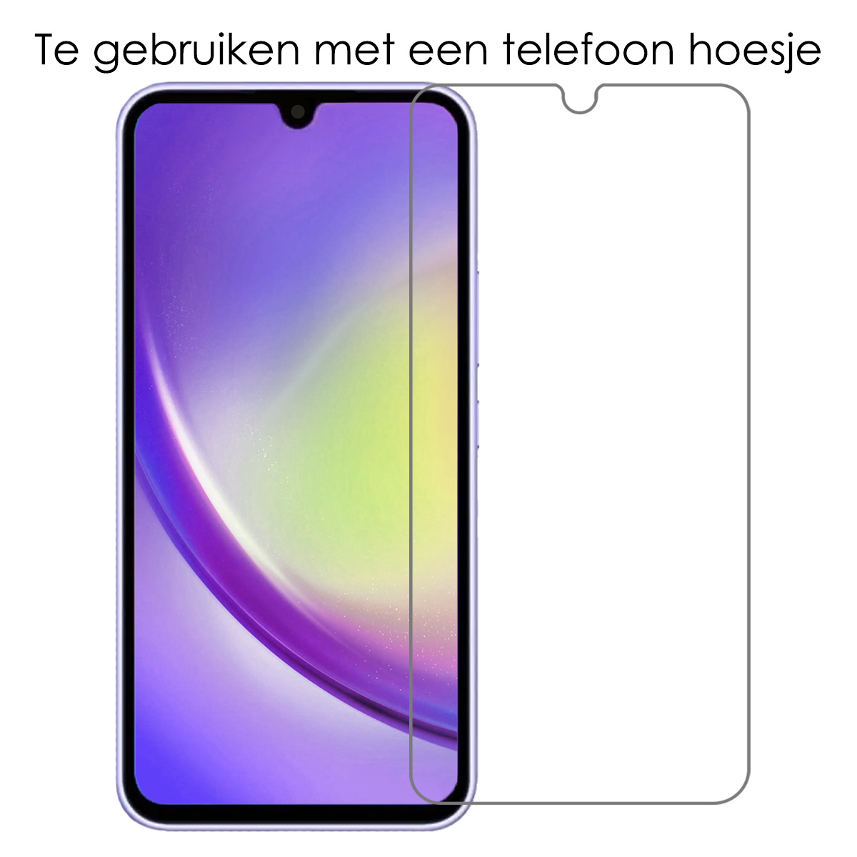 NoXx Screenprotector Geschikt voor Samsung A34 Screenprotector Tempered Glass Gehard Glas Beschermglas - 3x