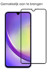 NoXx Screenprotector Geschikt voor Samsung A34 Screenprotector Tempered Glass Gehard Glas Full Cover - 2x