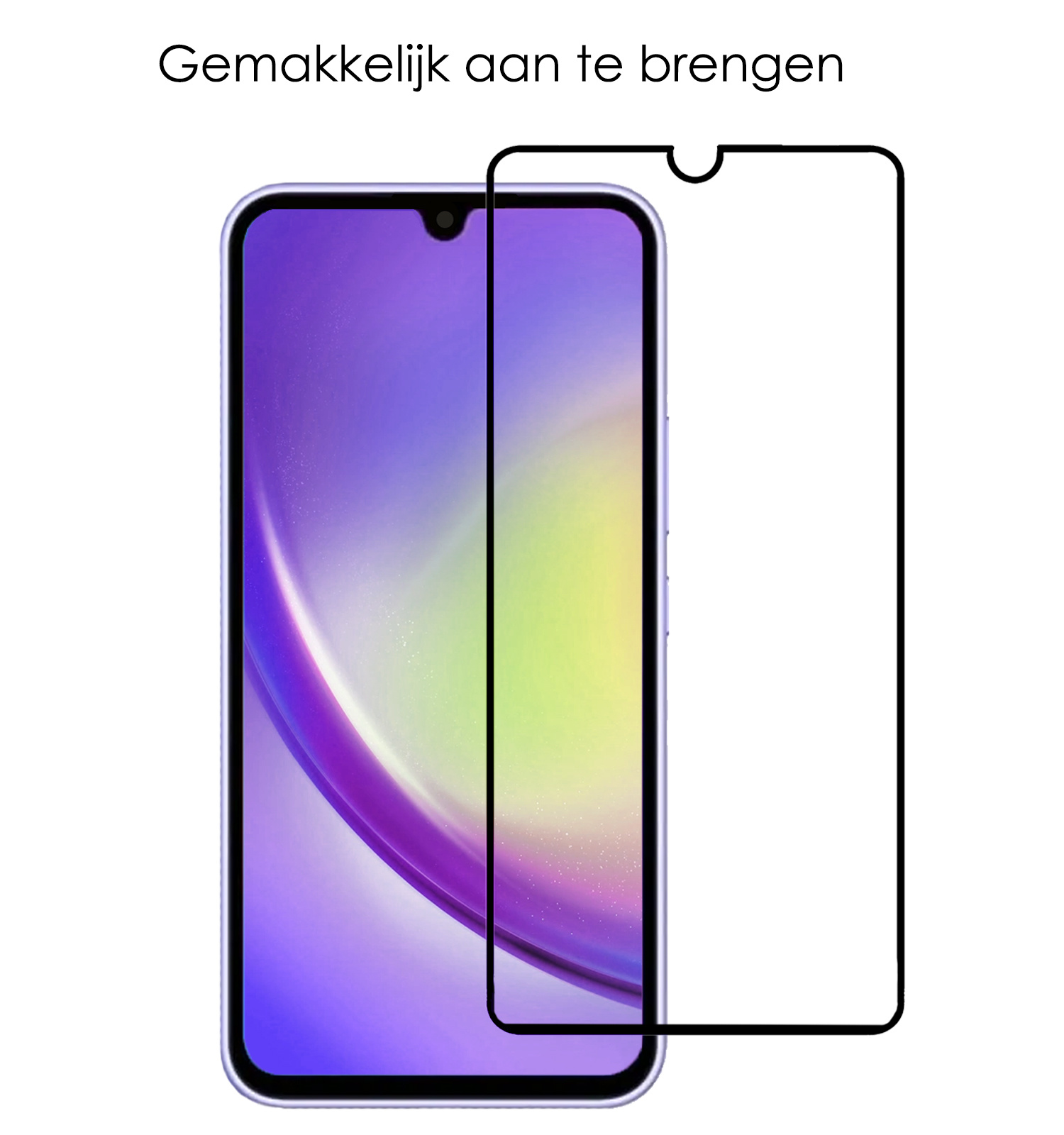 NoXx Screenprotector Geschikt voor Samsung A34 Screenprotector Tempered Glass Gehard Glas Full Cover - 2x
