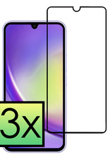 NoXx Screenprotector Geschikt voor Samsung A34 Screenprotector Tempered Glass Gehard Glas Full Cover - 3x