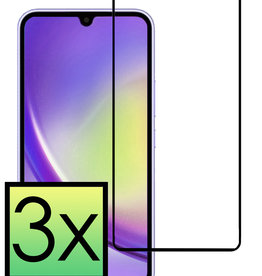 NoXx Samsung Galaxy A34 Screenprotector Glas Full Cover - 3 PACK