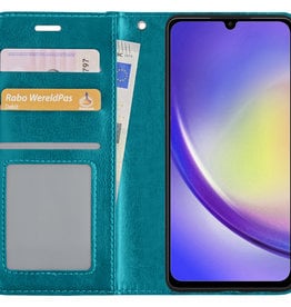 NoXx Samsung Galaxy A34 Hoesje Bookcase - Turquoise