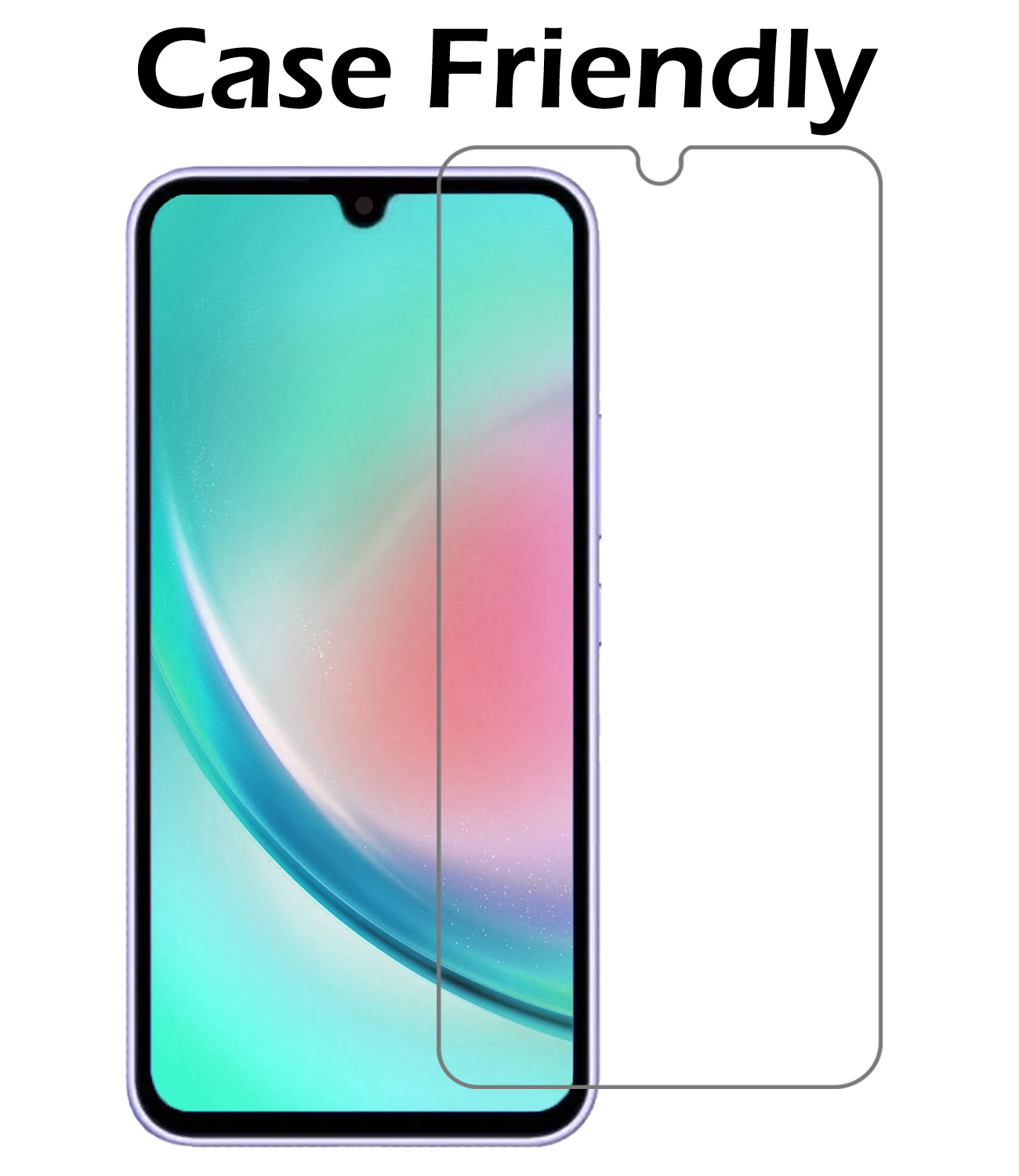 Nomfy Screenprotector Geschikt voor Samsung A34 Screenprotector Bescherm Glas Tempered Glass - Screenprotector Geschikt voor Samsung Galaxy A34 Screen Protector