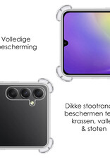 NoXx Hoes Geschikt voor Samsung A34 Hoesje Siliconen Cover Shock Proof Back Case Shockproof Hoes - Transparant