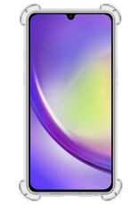 NoXx Hoes Geschikt voor Samsung A34 Hoesje Siliconen Cover Shock Proof Back Case Shockproof Hoes - Transparant