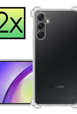 NoXx Hoes Geschikt voor Samsung A34 Hoesje Siliconen Cover Shock Proof Back Case Shockproof Hoes - Transparant - 2x