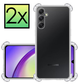 NoXx NoXx Samsung Galaxy A34 Hoesje Shockproof - Transparant - 2 PACK