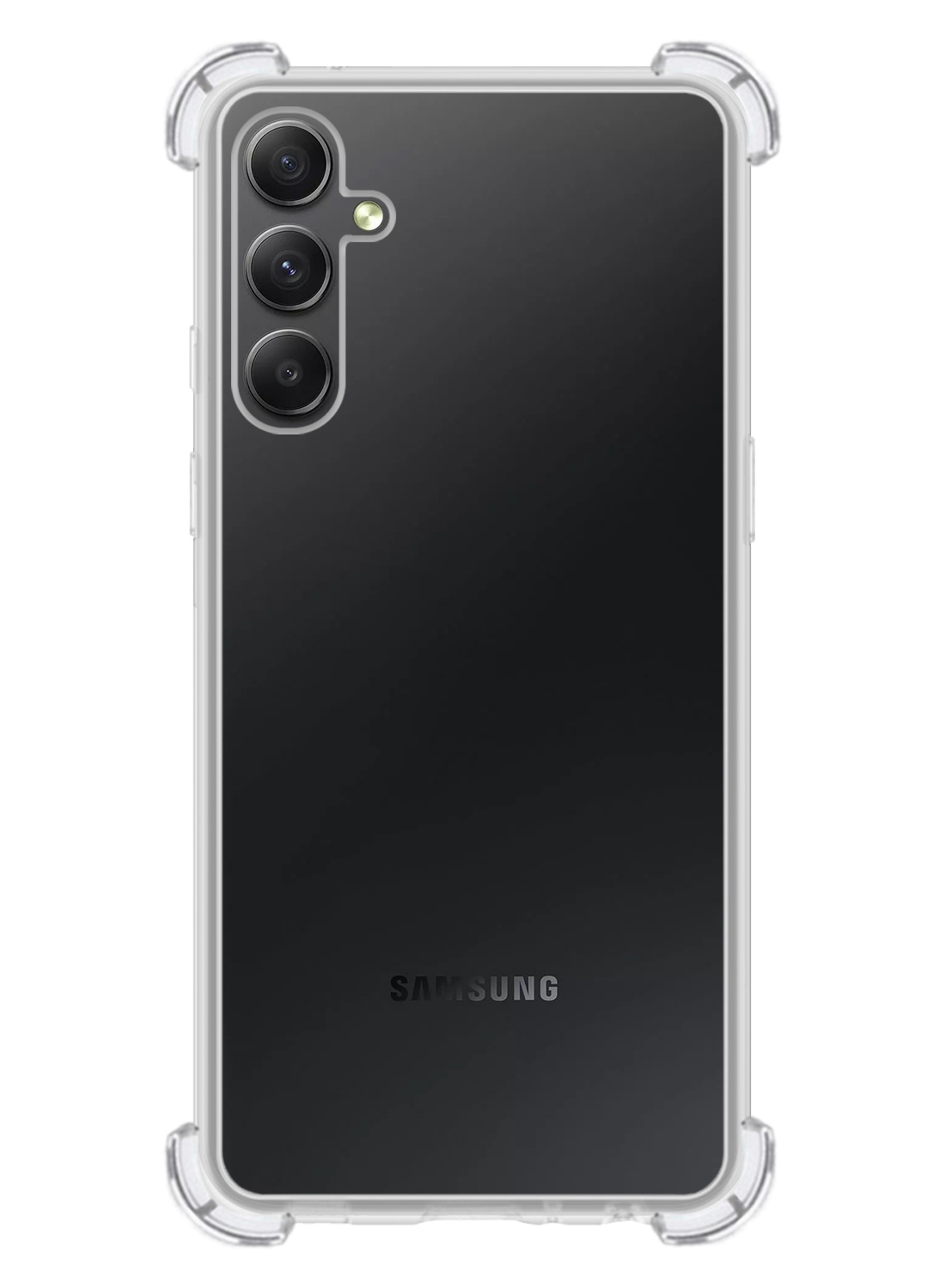 NoXx Hoes Geschikt voor Samsung A34 Hoesje Siliconen Cover Shock Proof Back Case Shockproof Hoes - Transparant - 2x