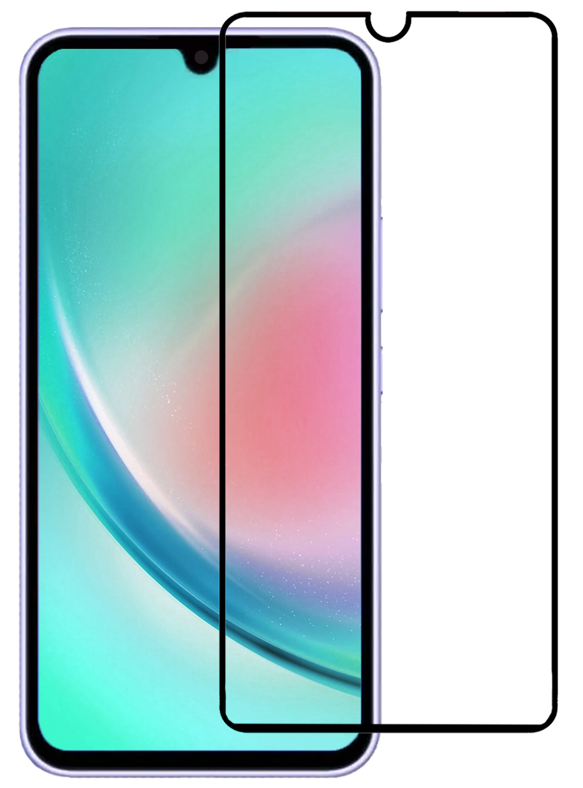 Nomfy Screenprotector Geschikt voor Samsung A34 Screenprotector Bescherm Glas - Screenprotector Geschikt voor Samsung Galaxy A34 Screen Protector Tempered Glass Full Screen Full Cover
