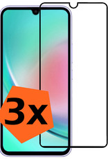 Nomfy Screenprotector Geschikt voor Samsung A34 Screenprotector Bescherm Glas - Screenprotector Geschikt voor Samsung Galaxy A34 Screen Protector Tempered Glass Full Screen Full Cover - 3 PACK