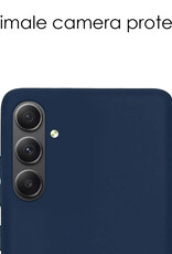 NoXx Hoes Geschikt voor Samsung A34 Hoesje Cover Siliconen Back Case Hoes - Donkerblauw