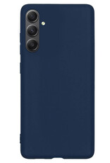 NoXx Hoes Geschikt voor Samsung A34 Hoesje Cover Siliconen Back Case Hoes - Donkerblauw