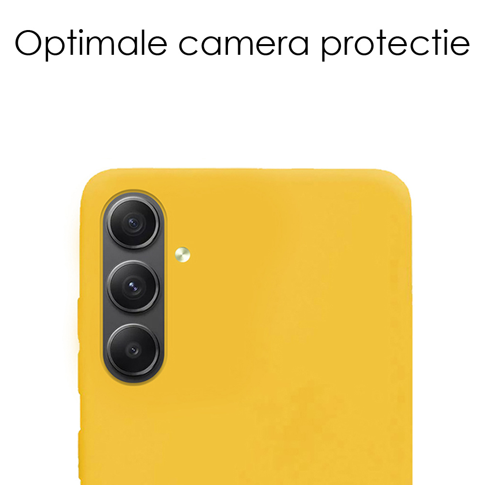 NoXx Hoes Geschikt voor Samsung A34 Hoesje Cover Siliconen Back Case Hoes - Geel