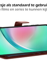 Nomfy Hoesje Geschikt voor Samsung A34 Hoes Bookcase Flipcase Book Cover - Hoes Geschikt voor Samsung Galaxy A34 Hoesje Book Case - Bruin