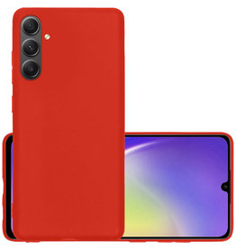 NoXx Samsung Galaxy A34 Hoesje Siliconen - Rood