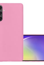 Samsung Galaxy A34 Hoesje Back Cover Siliconen Case Hoes - Licht Roze