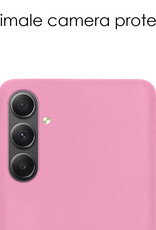 Samsung Galaxy A34 Hoesje Back Cover Siliconen Case Hoes - Licht Roze