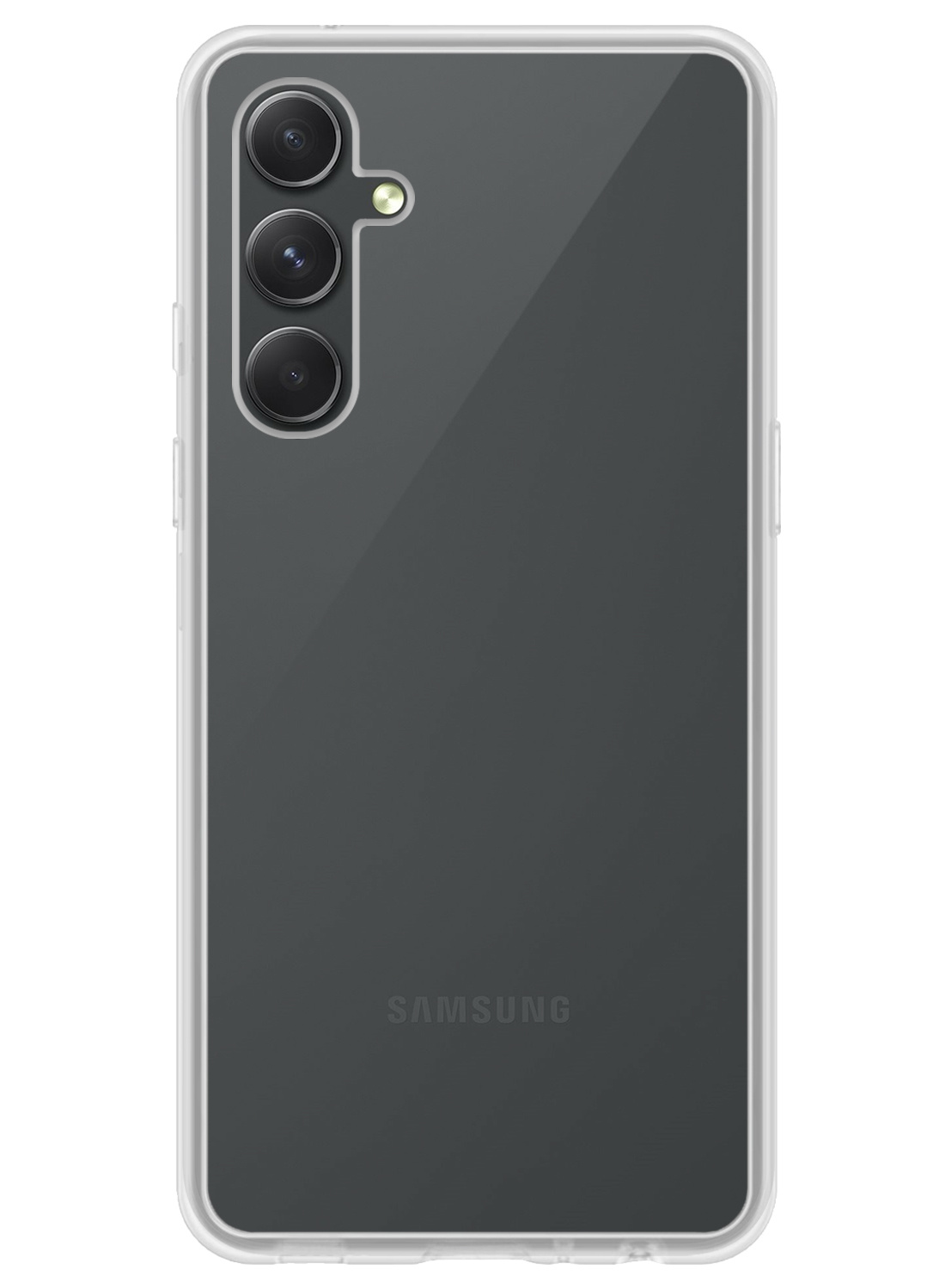 NoXx Hoes Geschikt voor Samsung A34 Hoesje Cover Siliconen Back Case Hoes - Transparant