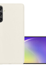 NoXx Hoes Geschikt voor Samsung A34 Hoesje Cover Siliconen Back Case Hoes - Wit
