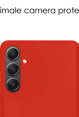 NoXx Hoes Geschikt voor Samsung A34 Hoesje Cover Siliconen Back Case Hoes - Rood - 2x